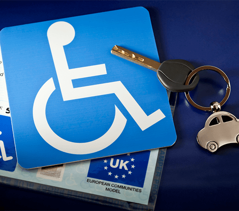 disabled blue badge holder