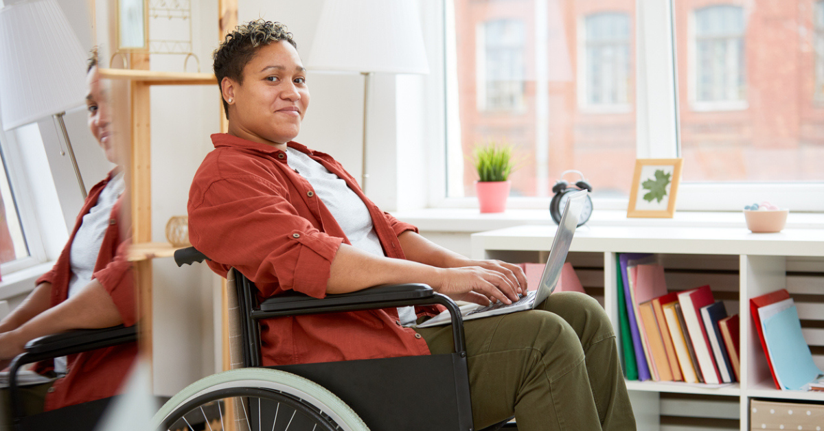 Woman with MS in a wheelchair - featured image to illustrate MS pressure sores