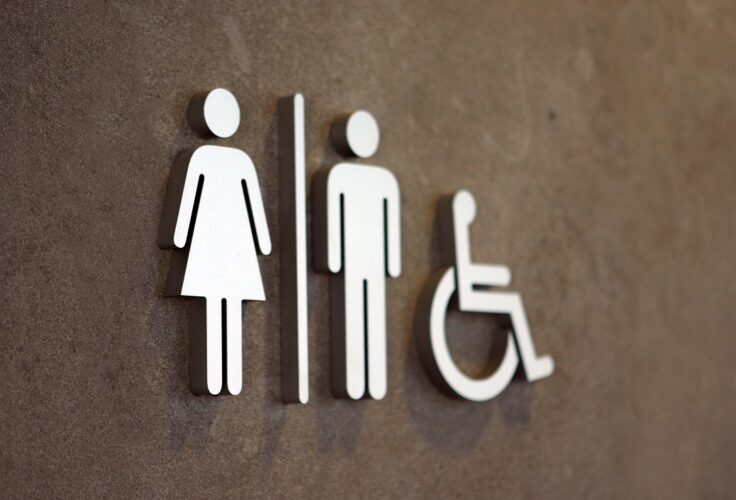Accessible toilet sign