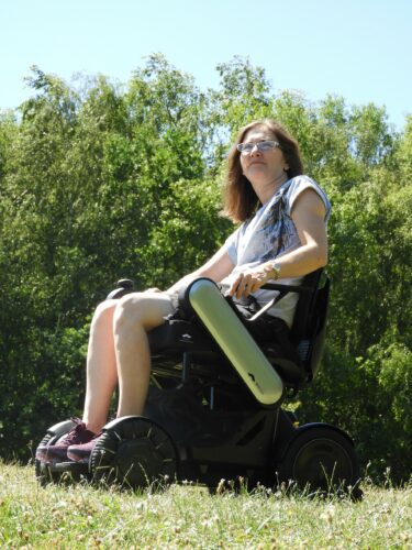 Claire in her Whill C powerchair