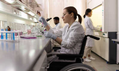 Woman working in a lab, illustrating how there is molecular pathway hope for MS treatment