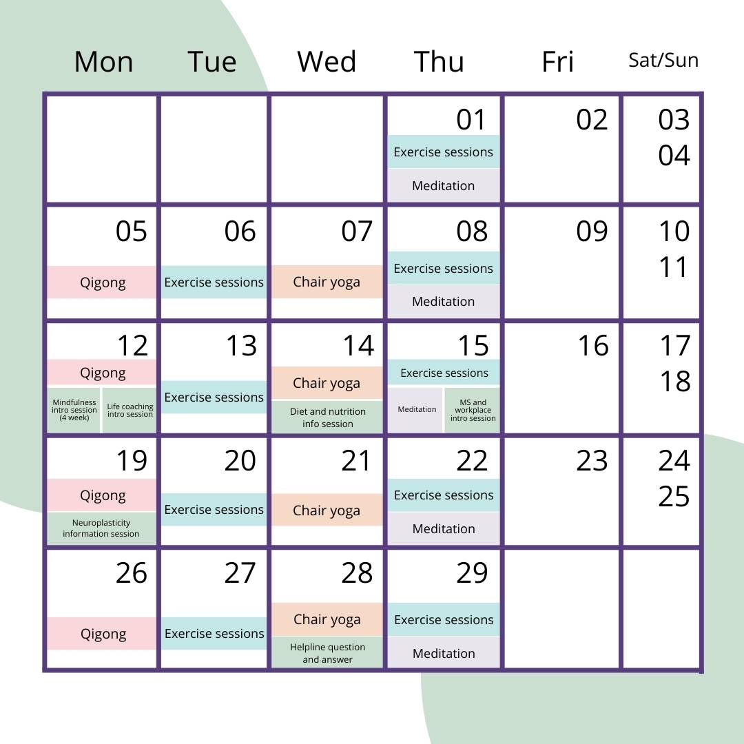Online activities calendar February (Website)