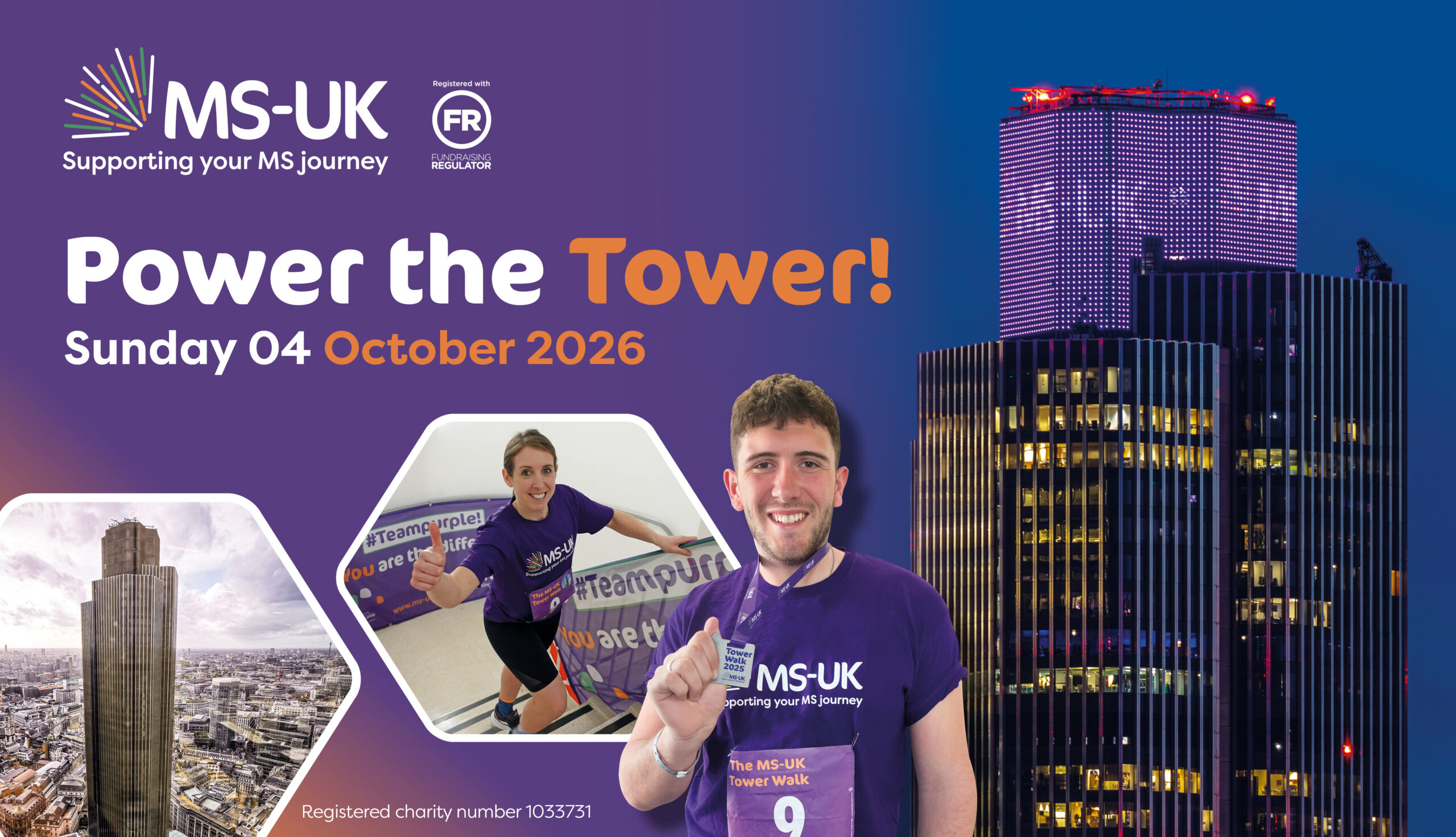 Power the Tower for MS-UK this October! We’re taking our tower climbing challenge to Tower 42, one of London’s most iconic and recognisable landmarks.