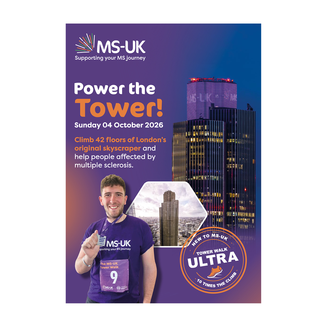 Power the tower - MS-UK Tower Walk poster